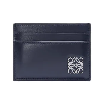 LOEWE Anagram Napa Lambskin Card Holder Women's Dark Marine Blue