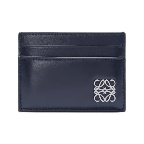 LOEWE Anagram Napa Lambskin Card Holder Women's Dark Marine Blue