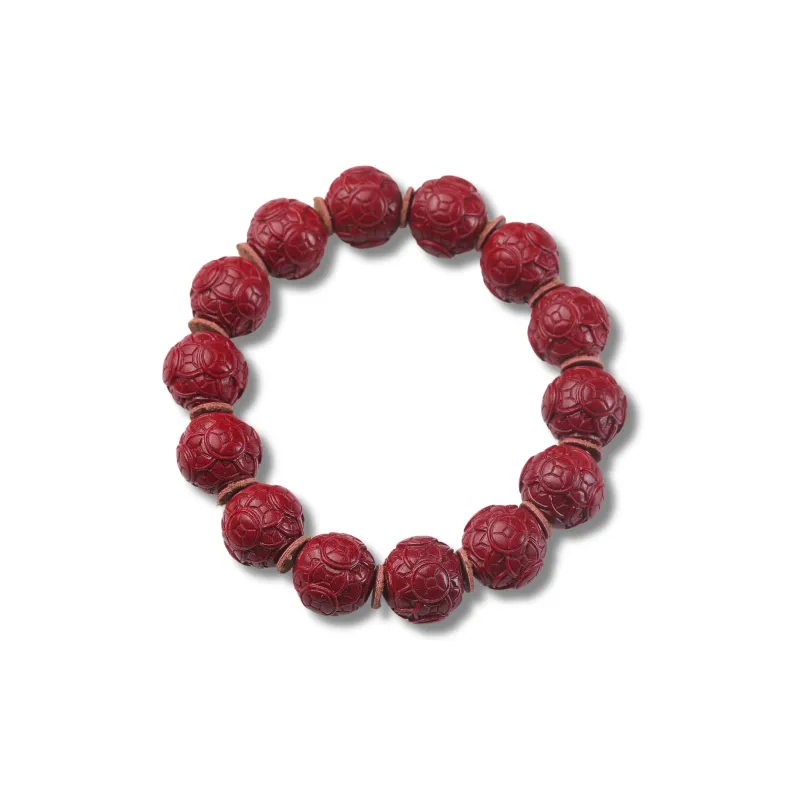 Gu He Reconstructed Cinnabar Bracelets Unisex-0