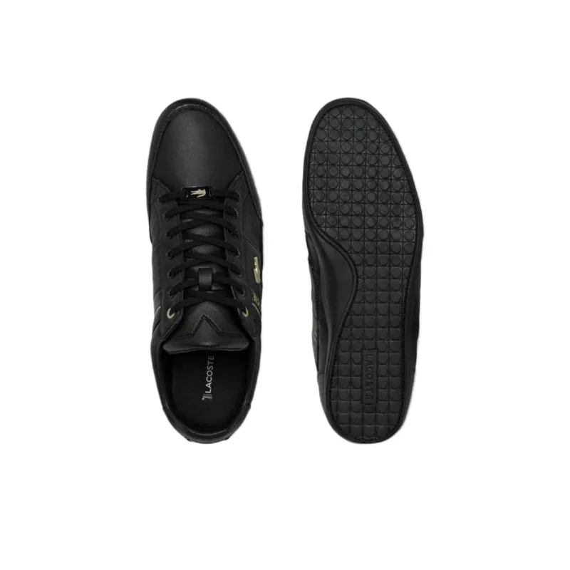 LACOSTE Chaymon Low-Top Skateboard Shoes Men's Black-4