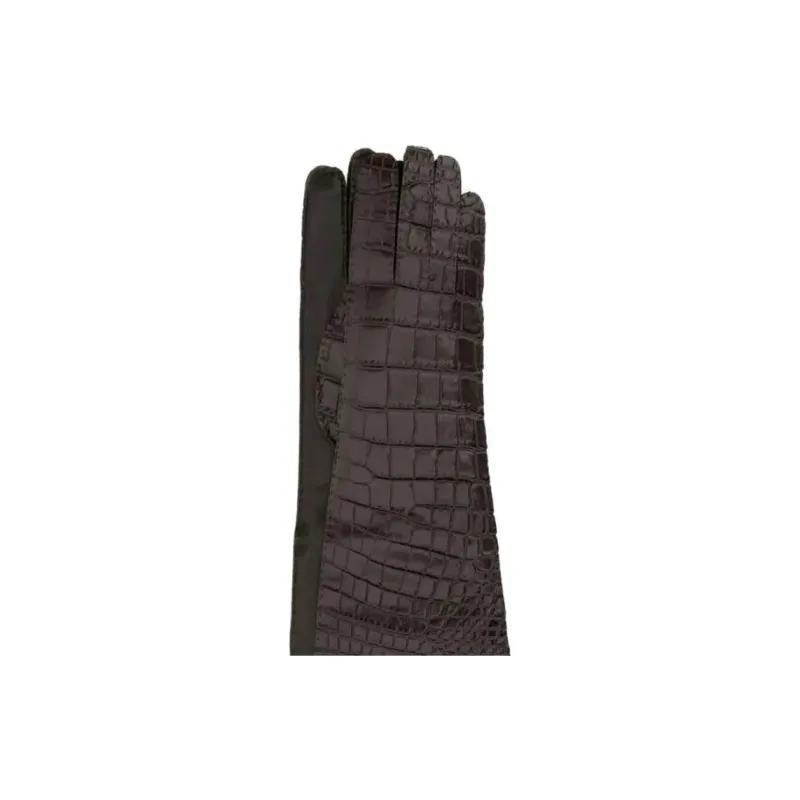 MIU MIU Calfskin Gloves Women's Dark Brown-1