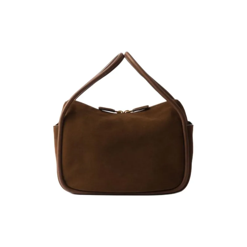 PRADA Leather Shoulder Bag, Crossbody Bag, Handbag Women's Cocoa Brown-3