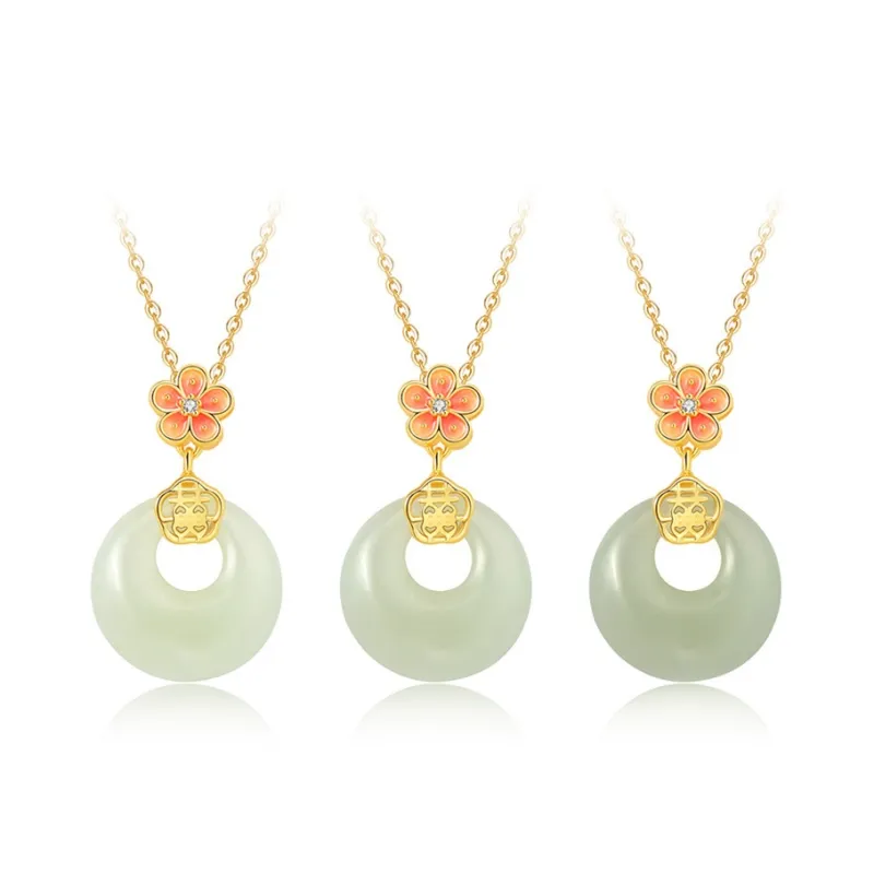 WEITIANXUAN Necklaces White Jade/Pale Greenish White Jade Unisex-6