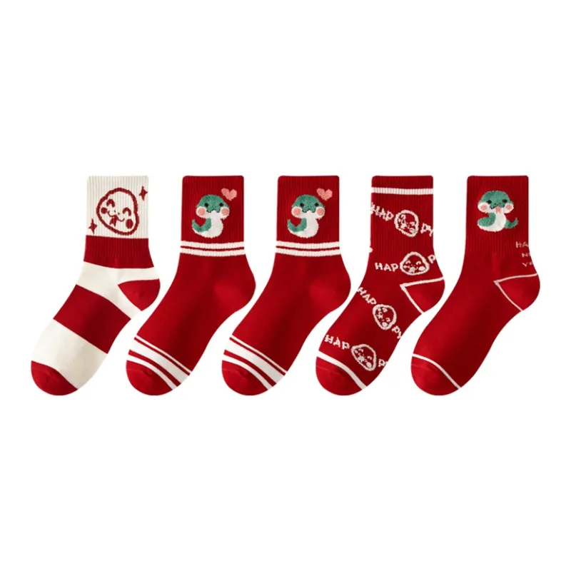 MIIOW Honmei Honmei Series Mid Calf Socks Unisex 5 Pack-8