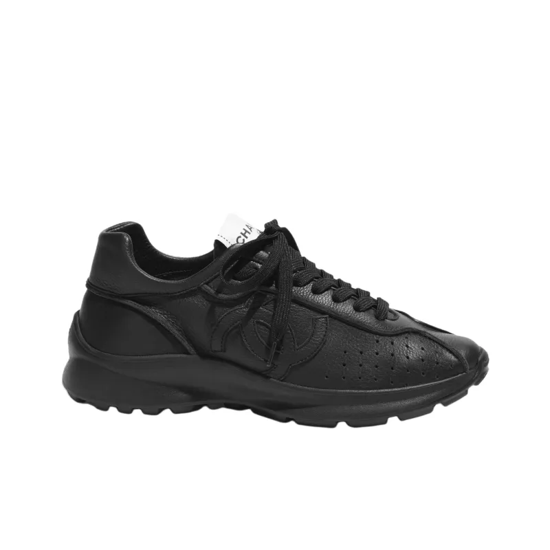 CHANEL Low Top Casual Shoes Women's Black-1