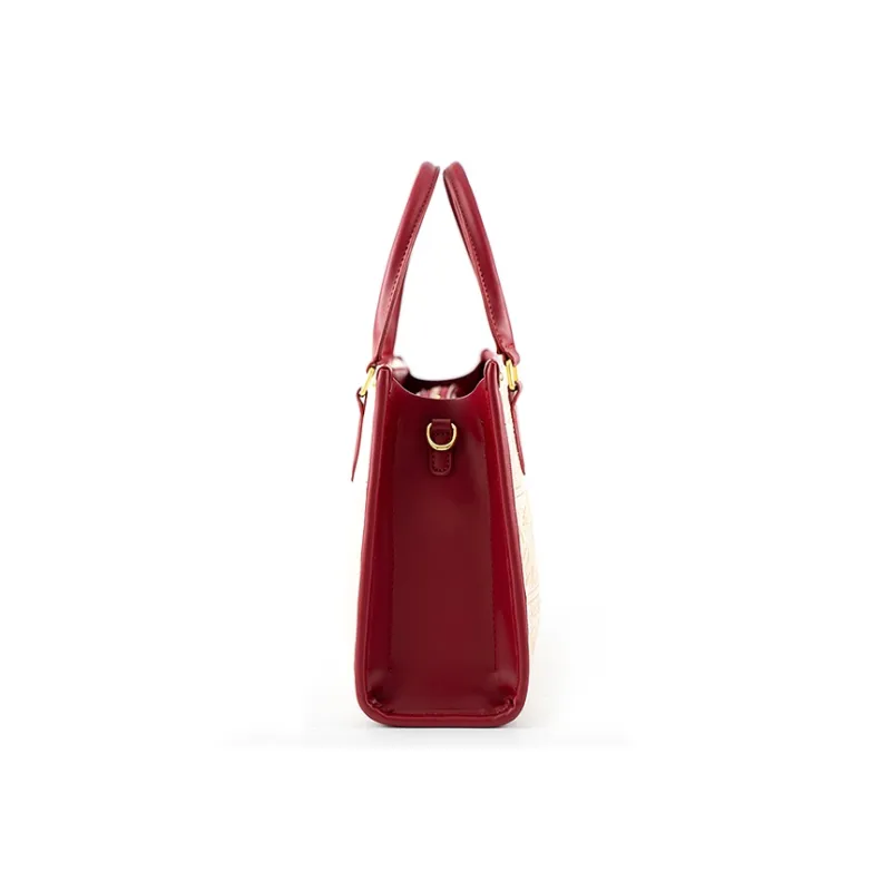 Vigno Synthetic Leather One Shoulder Crossbody Tote Handbag Regular Women's Red-7