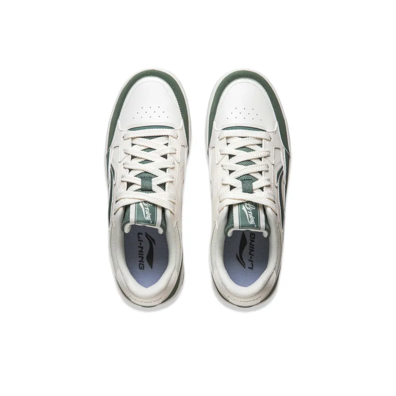 LiNing Tianji Slip Resistant, Abrasion Resistant, Lightweight, Breathable Skateboard Shoes Men's White Green-3