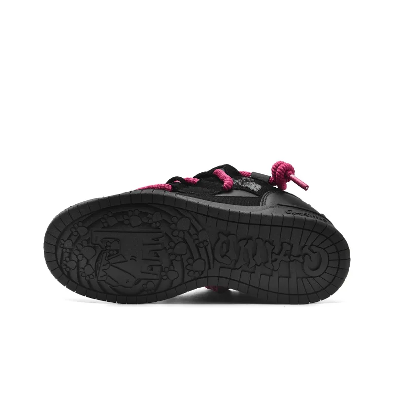 Q AND Puffy Shoes Anti Slip And Wear Resistant Height Increasing Low Top Skateboard Shoes Unisex-5
