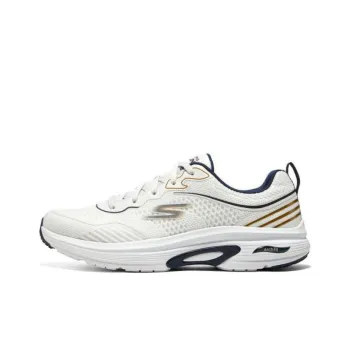 Skechers Go Run Arch Fit Anti Slip Wear Resistant Low Top Running Shoes Men's White