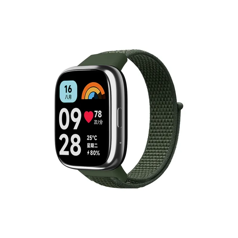 ZHENGGUANG Watch Band Apple Red Beige Compatibility Nylon Material-6