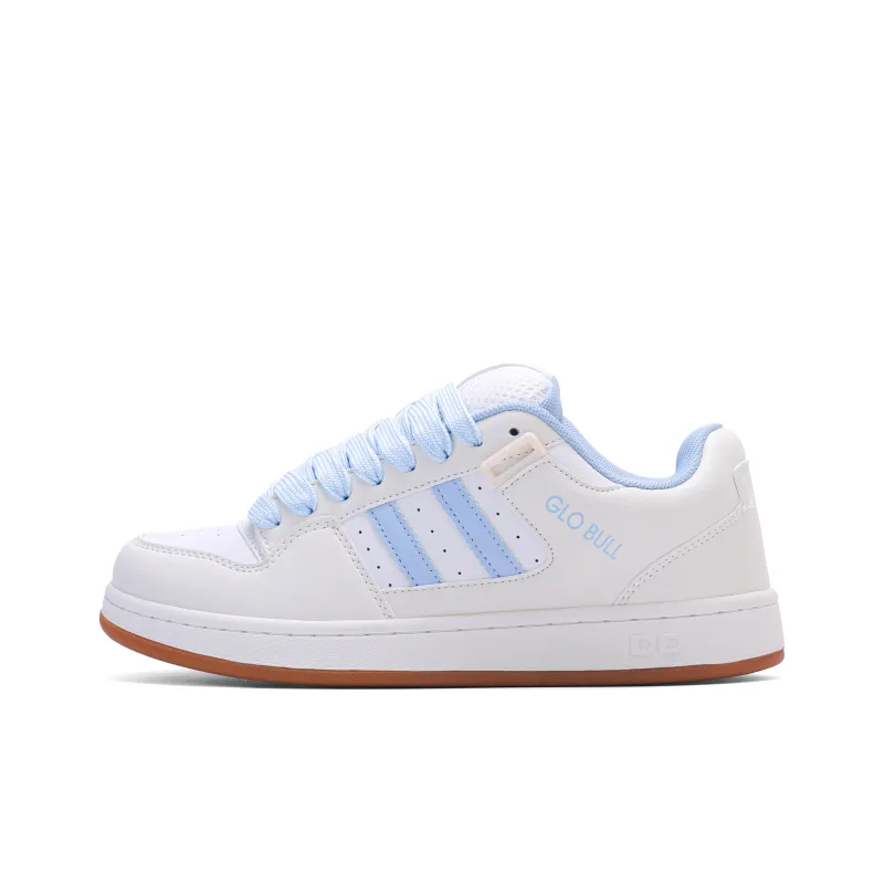 GLO BULL Skateboard Shoes Unisex Low Top Beige Blue-0