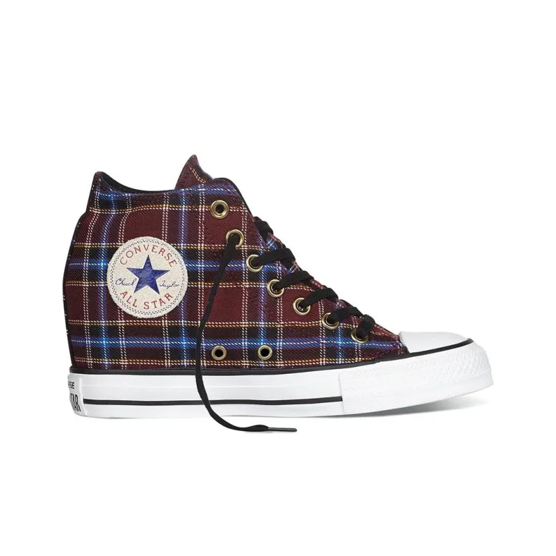 Converse All Star Anti-Slip Wear-Resistant High-Top Canvas Shoes Women's Burgundy-1