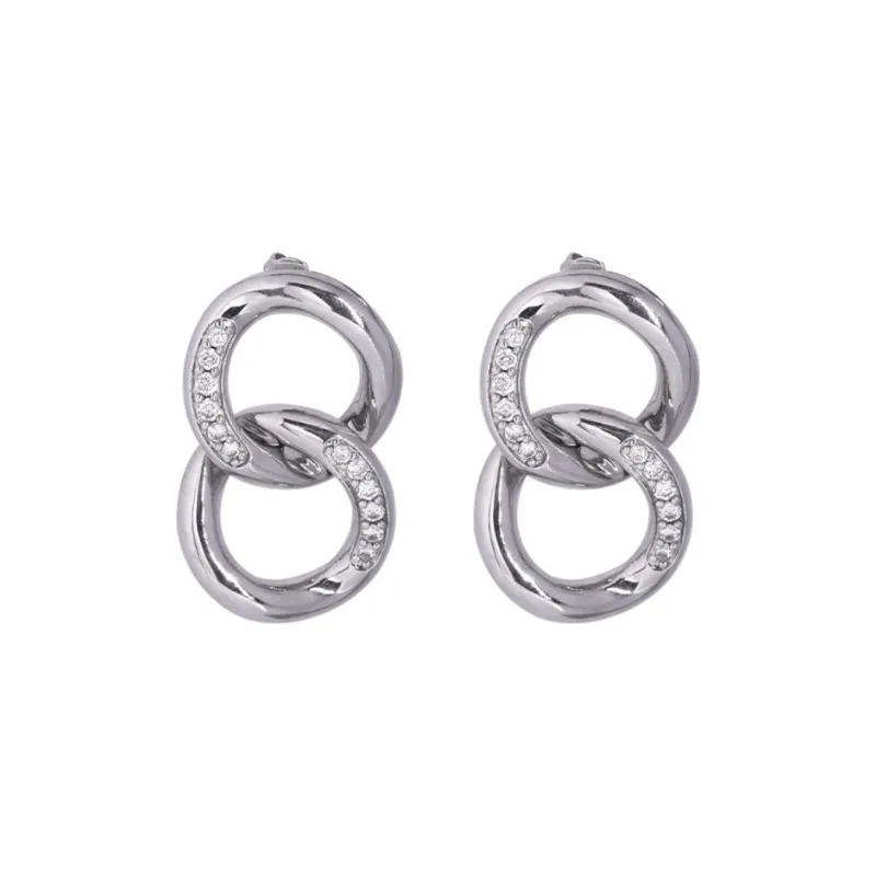 FANGFANGMARCEAU Zircon Earrings Unisex-1