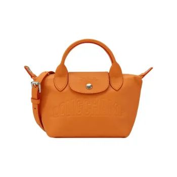LONGCHAMP Le Pliage Xtra Cow Leather Shoulder Bag Crossbody Bag Handbag Extra Small Women's Orange