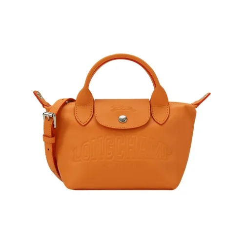 LONGCHAMP Le Pliage Xtra Cow Leather Shoulder Bag Crossbody Bag Handbag Extra Small Women's Orange