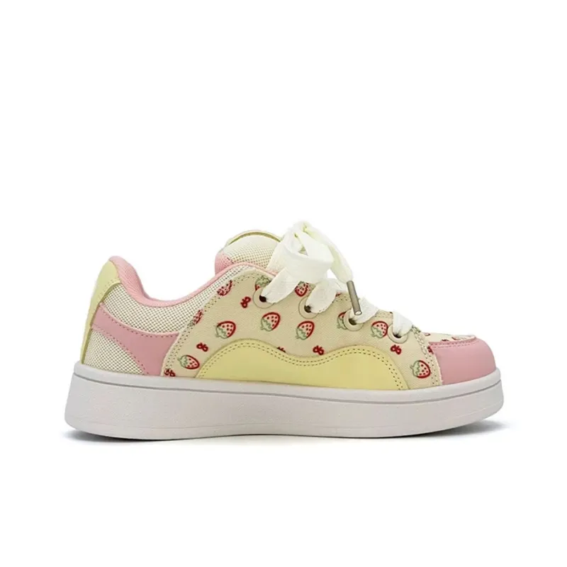 SHUXIAOBEI Anti-Slip Wear-Resistant Low-Top Skateboard Shoes Women's Sweetheart Pink-8