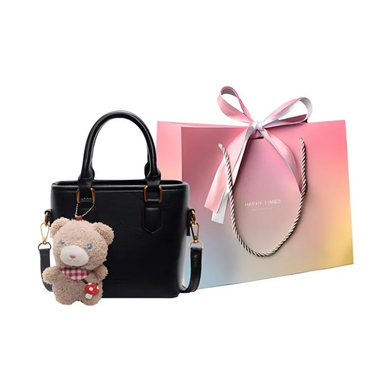 Yalu PU Handbag Regular Women's Ecru/Black/Brown/Coffee-3