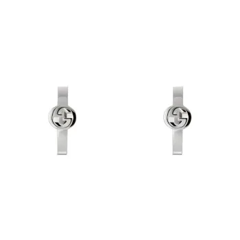 GUCCI 925 Sterling Silver Earrings Women's Silver