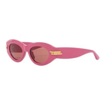 Bottega Veneta Recycled Acetate Material Irregular Shape Sunglasses Women's Pink