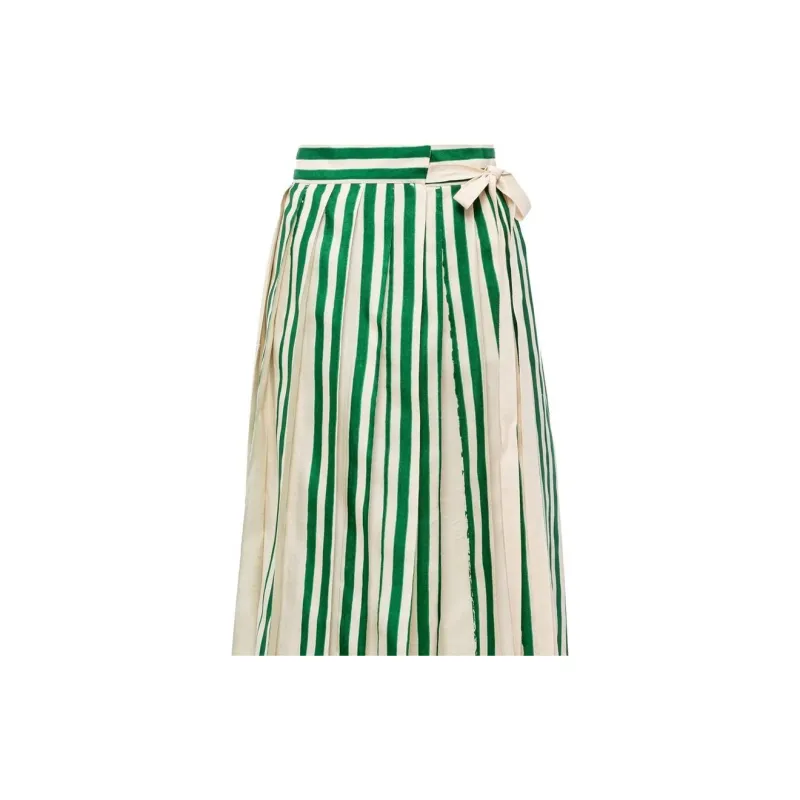 PRADA FW22 Casual Long Skirts Women's Green-3