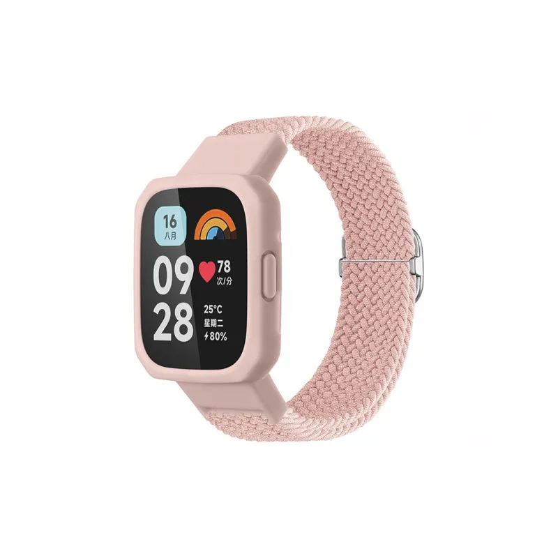 ZHENGGUANG Watch Band Red Beige Compatibility Fabric Material-27