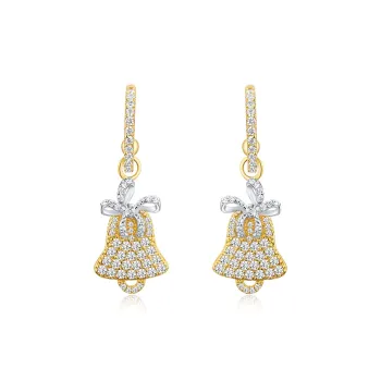 Glam Ever Gold Plated Artificial Zircon Earrings Women's