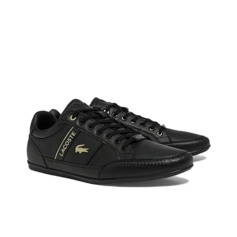 LACOSTE Chaymon Low-Top Skateboard Shoes Men's Black-1