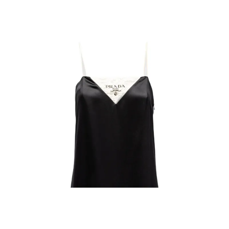 PRADA SS21 Slip Dresses Women's Black-2