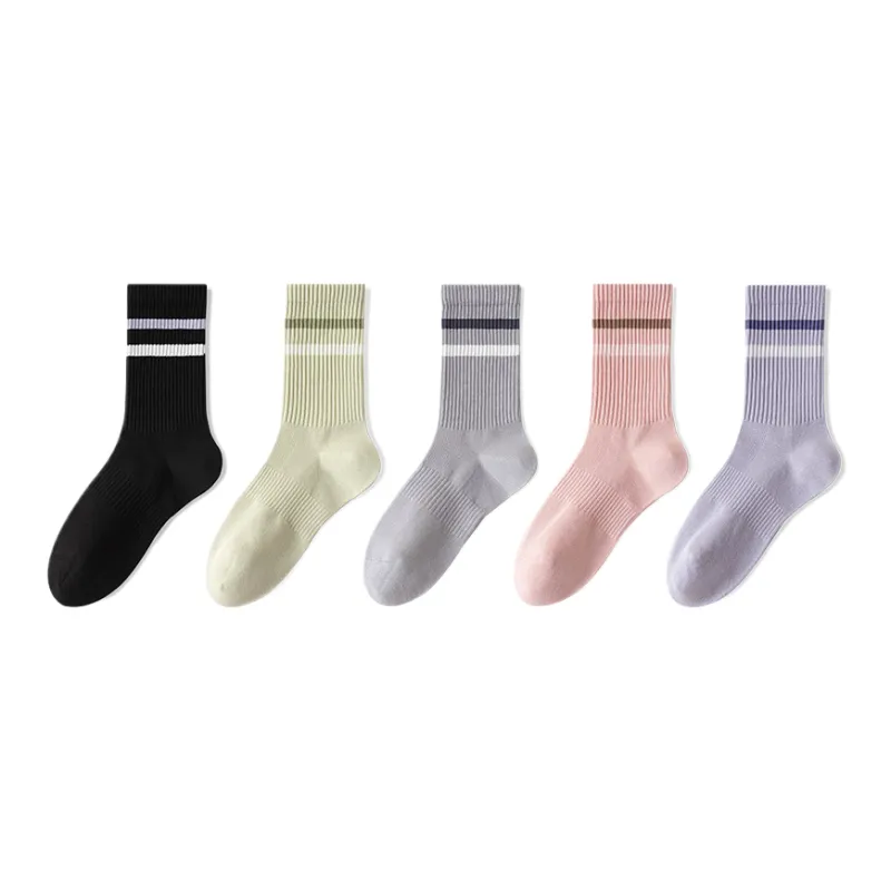 Lan Miao Mid Calf Socks Women's 5 Pack-4