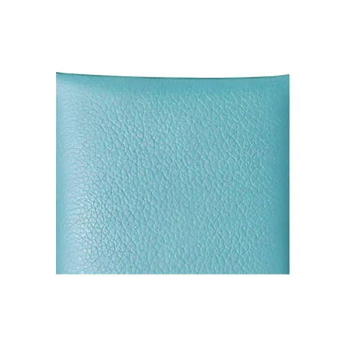HERMES Goatskin Card Holder Womens Elephant Gray