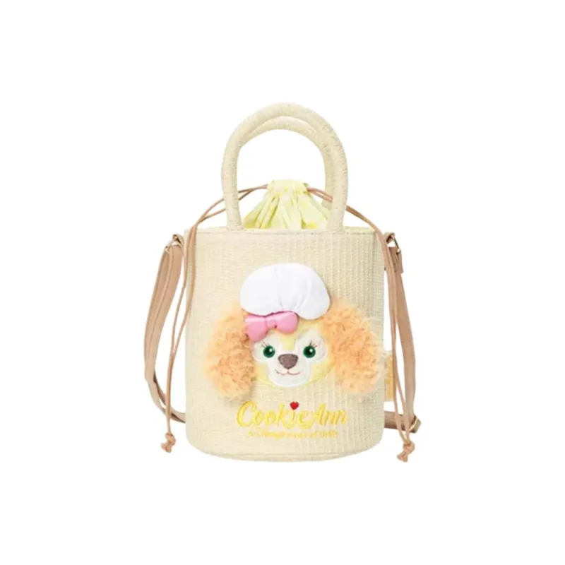 Disney Polyester Bucket Bag, Portable Crossbody Bag, Shoulder Bag Women's Beige-0