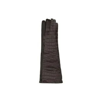 MIU MIU Calfskin Gloves Women's Dark Brown