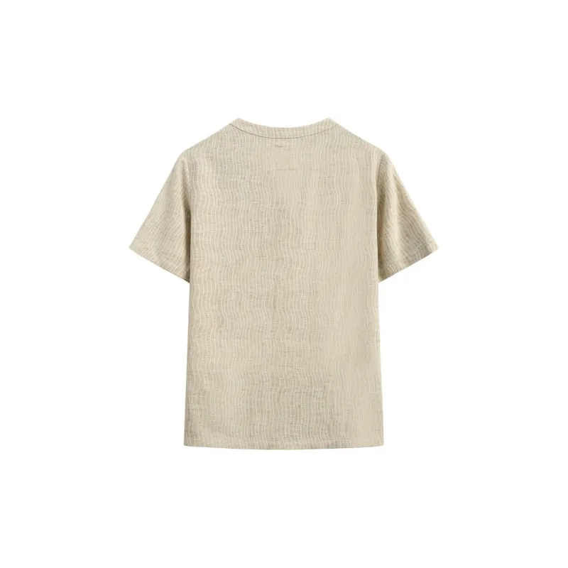 XUANSHENG T Shirts Men Hemp-4