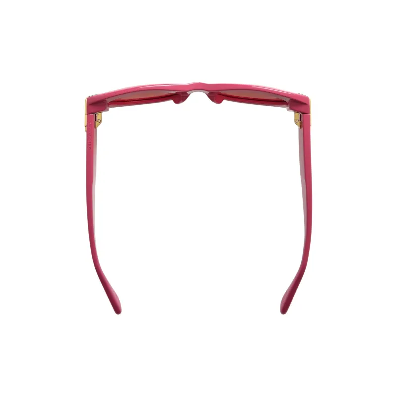 Bottega Veneta Recycled Acetate Material Irregular Shape Sunglasses Women's Pink-3