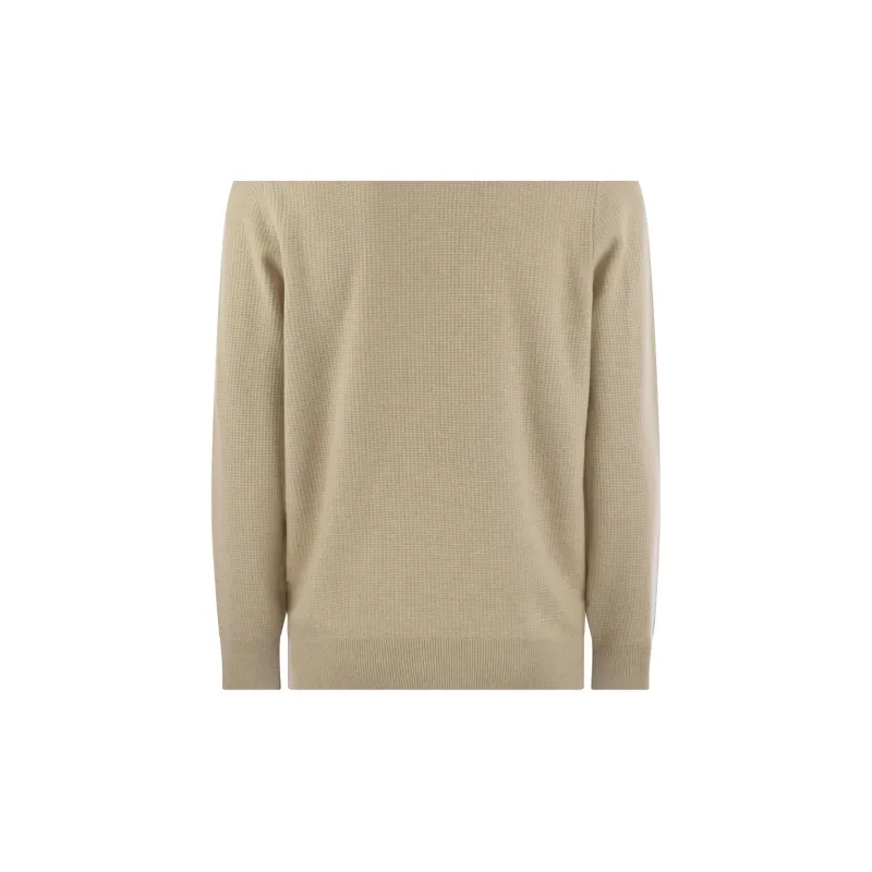 Brunello Cucinelli Long Sleeved Knitted Polo Shirt-6