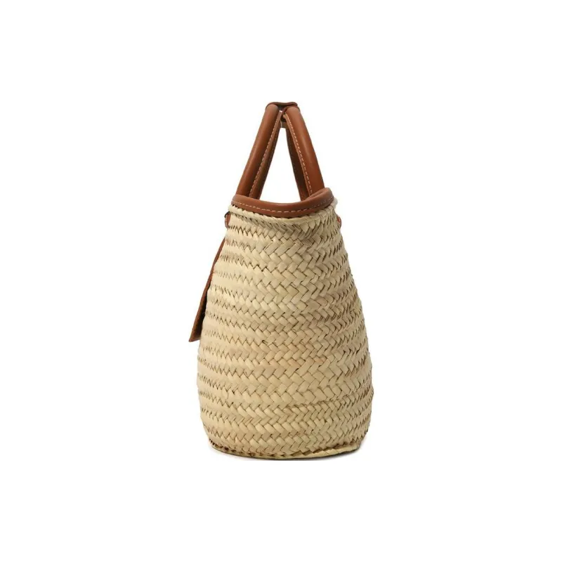 Jacquemus Palm Fiber Straw Bag One Shoulder Handbag Women's Light Umber-1