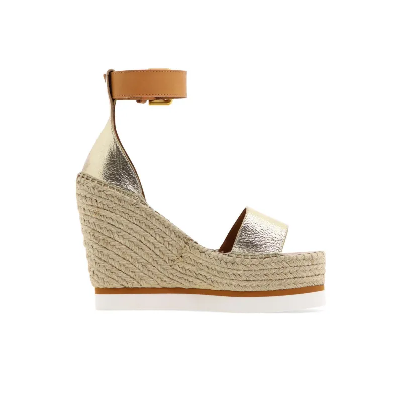See By Chloe One Strap Sandals Women's Gold-1