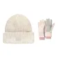 White Hats & Caps+Pink Glove