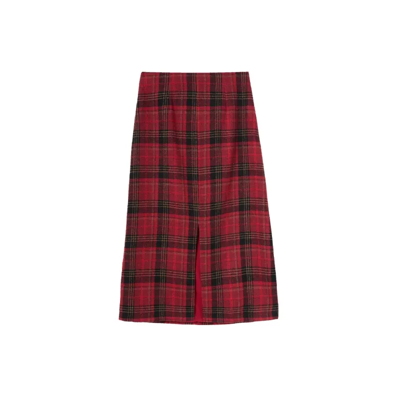 WESTLINK Casual Long Skirts Women's Red-1