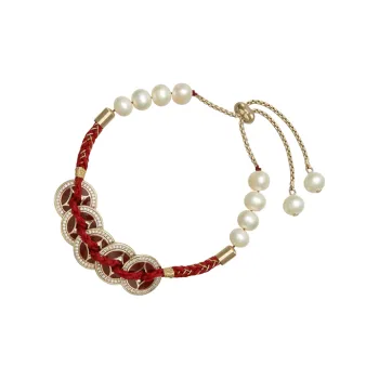 RiotLILY Cubic Zirconia+Pearl Bracelets Unisex