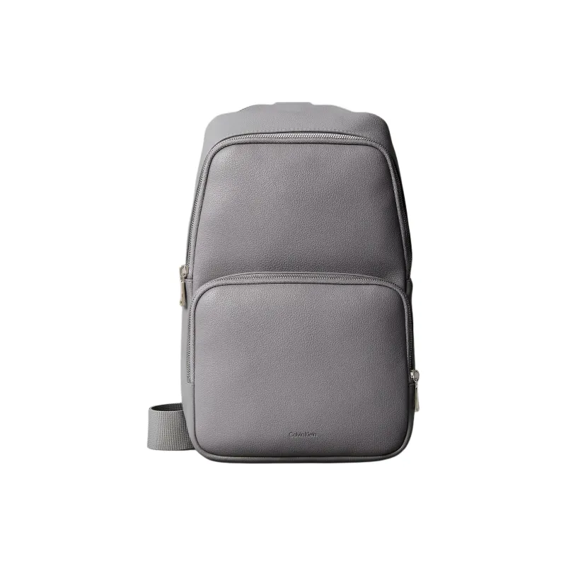CALVIN KLEIN Polyurethane Sling Bag Crossbody Bag Shoulder Bag Men's Titanium Gold-0