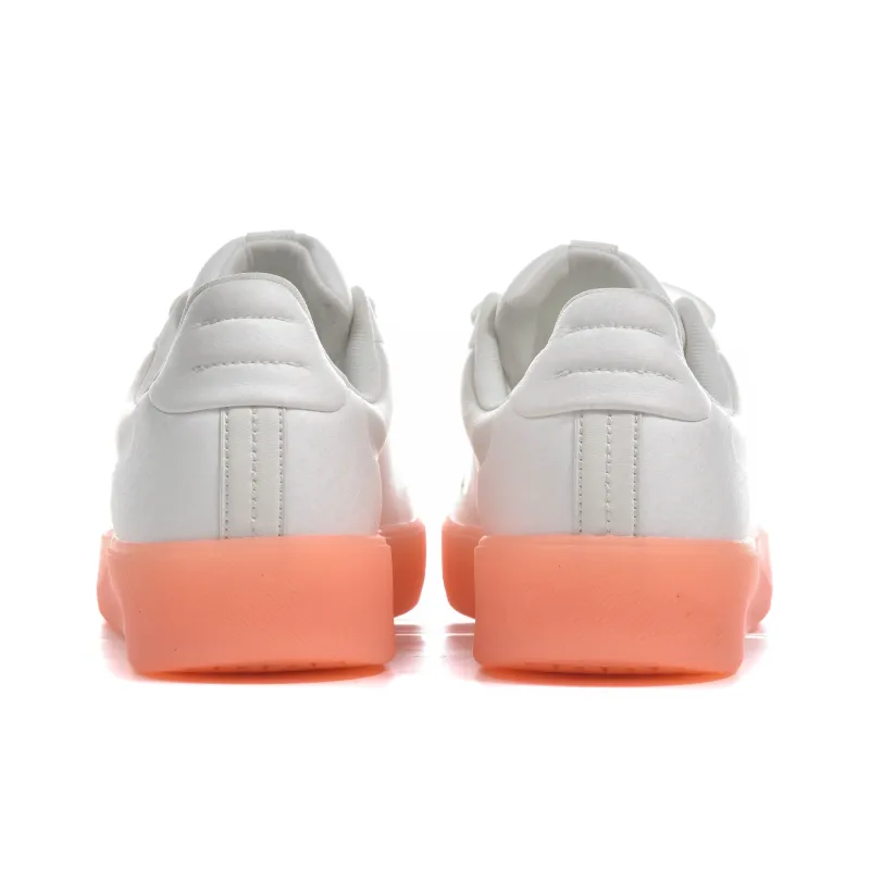 TREEPERI Coverage Slip Resistant Cushioning Low Top Skateboard Shoes Unisex White Orange-4