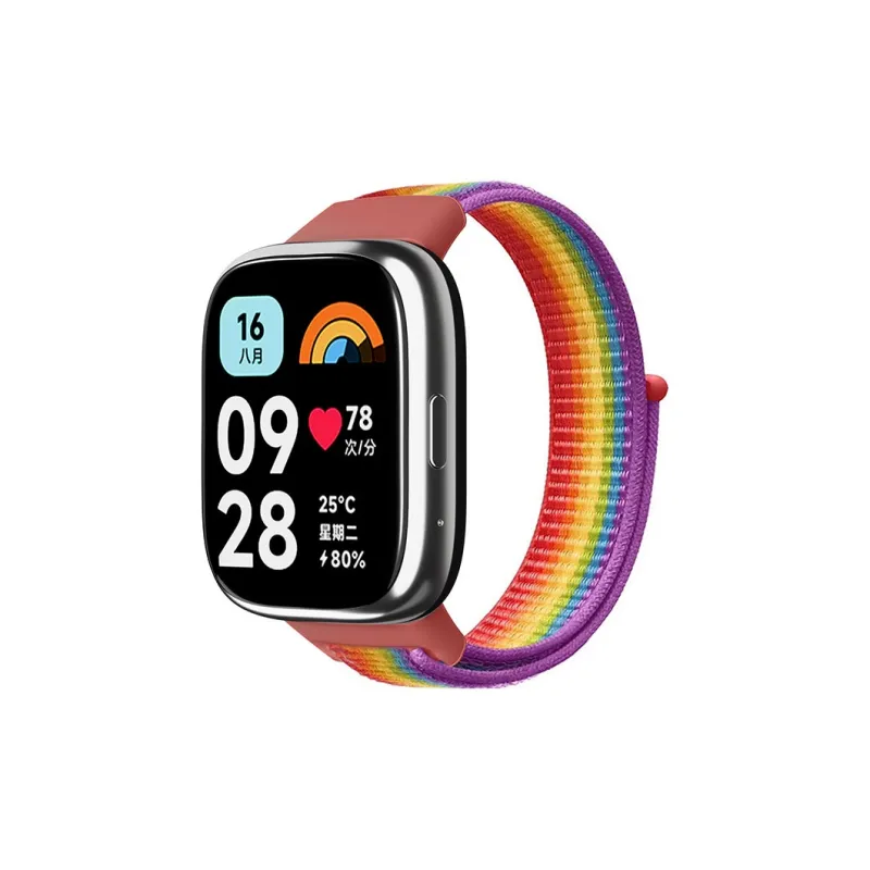 ZHENGGUANG Watch Band Apple Red Beige Compatibility Nylon Material-27
