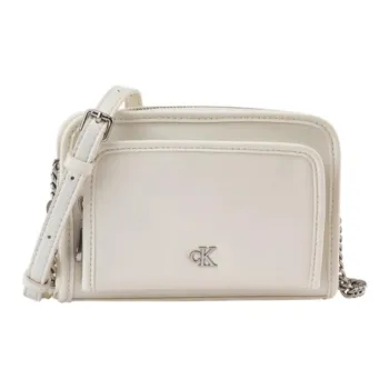 CALVIN KLEIN SS25 Synthetic Material Crossbody Bag Shoulder Bag Medium Size Women's Cow Ivory