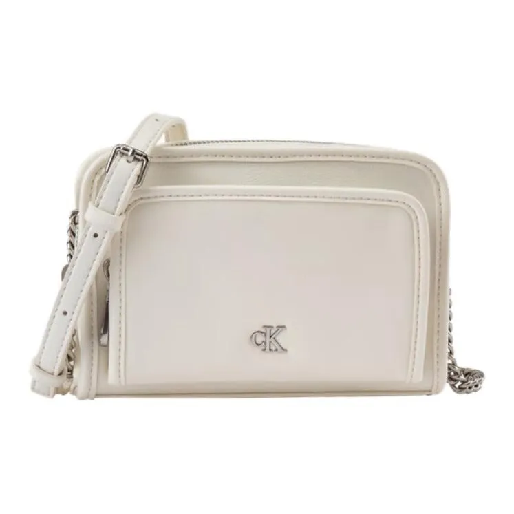 CALVIN KLEIN SS25 Synthetic Material Crossbody Bag Shoulder Bag Medium Size Women's Cow Ivory-0