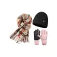 Scarf+Hats & Caps+Pink Gloves