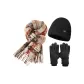 Scarf+Hats & Caps+Black Gloves