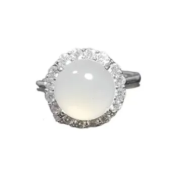 JUNWEN Chalcedony Rings Women's