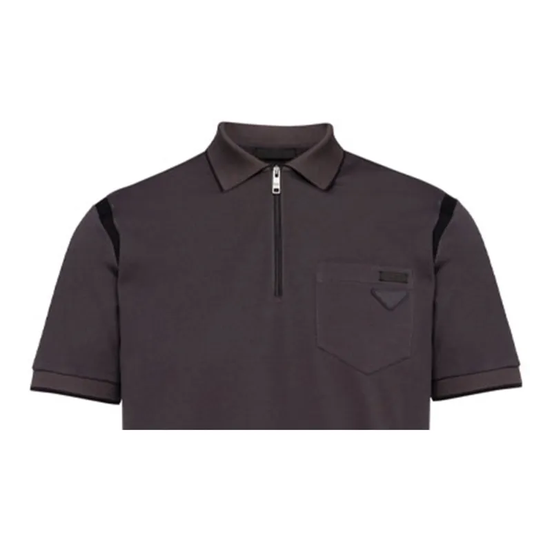 PRADA Polo Shirts Men Smoke Gray-4