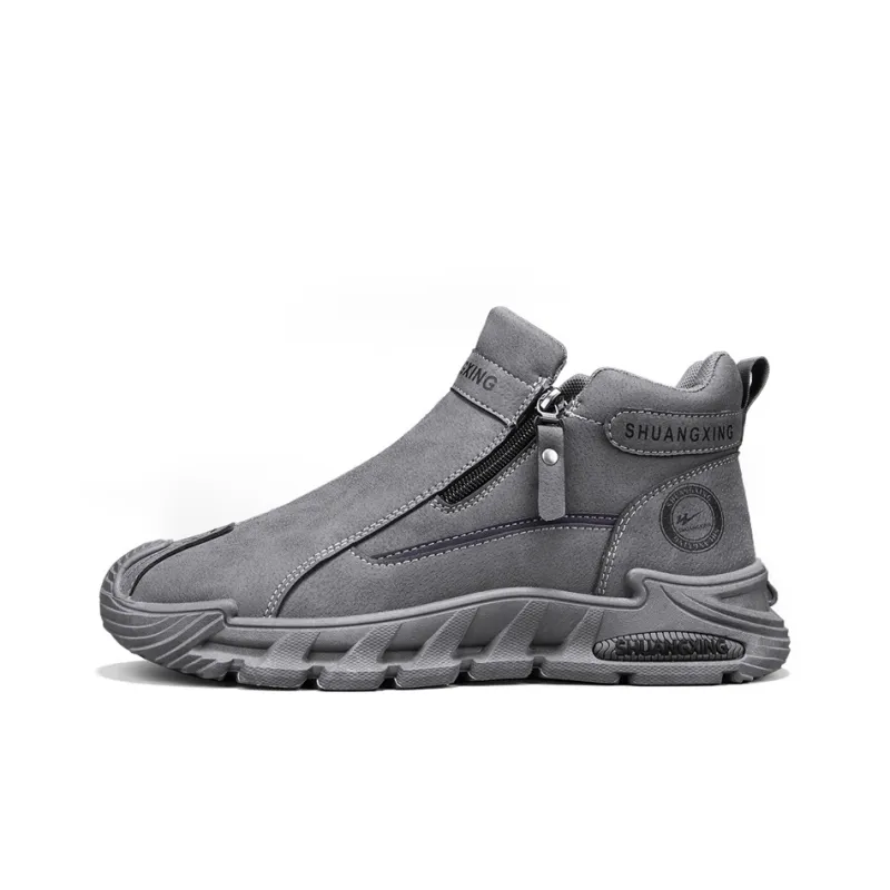 Binary Work Boots Men High Top Black-0